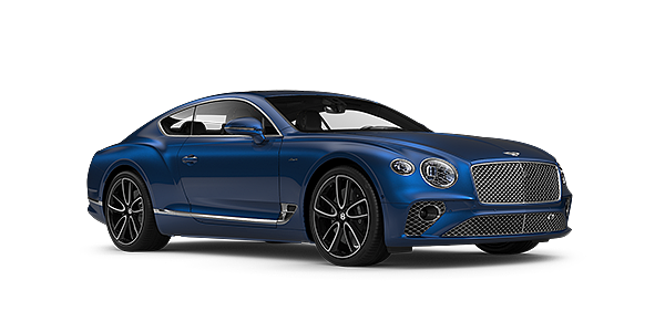 Bentley Manila Bentley GT Azure coupe in Sequin Blue paint front 34