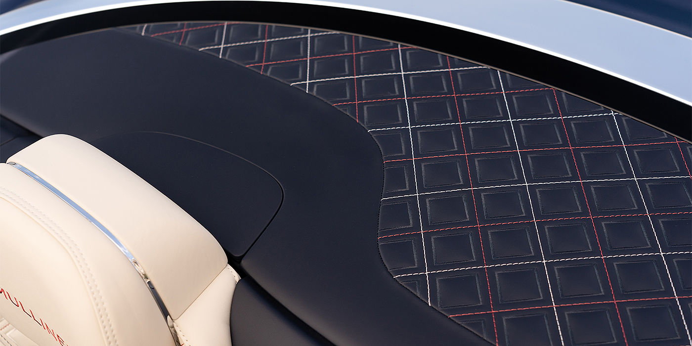 Bentley Manila Bentley Continental GTC Mulliner convertible seat and cross stitched tonneau cover